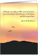 Support for Friend With Cancer Birds in Flight in Morning Sky card