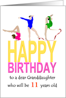 Gymnasts Floor Routine Beam Rhythmic Birthday for Granddaughter card