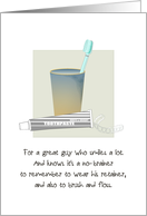 Gentle Reminder to Wear Retainer Toothbrush Toothpaste Clear Retainer card