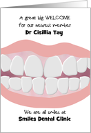 Welcome New Dentist to the Dental Team Great Big Toothy Grin card