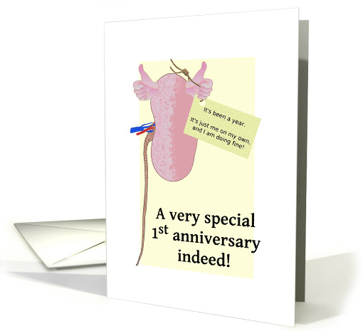1st Anniversary Living Kidney Organ Donor Kidney Showing... (1549402)