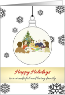 Happy Holidays Air Force Academy Cadet Sponsor Family Dining Together card
