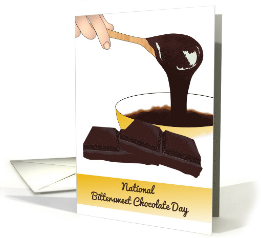 National Bittersweet Chocolate Day Yummy Chocolate Sauce card