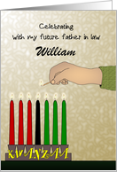 Celebrating Kwanzaa with Future Father in Law Lighting Candles card