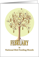 National Bird Feeding Month February Our Feathered Friends card
