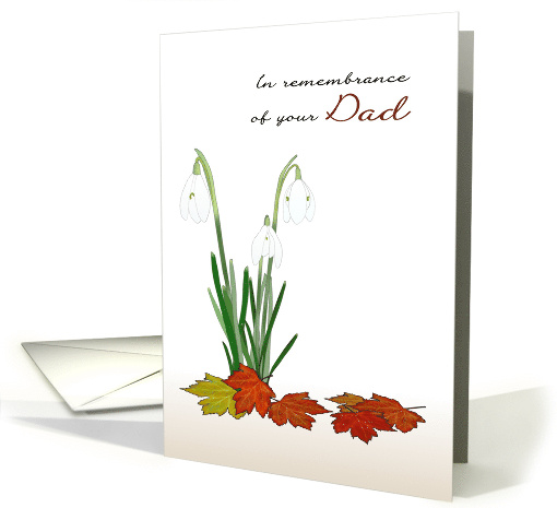 In Remembrance of Your Dad in the New Year Snowdrops in Bloom card