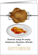 National Chicken Month Rotisserie and Fried Chicken card