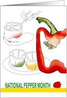 National Pepper Month Stuffing Peppers card