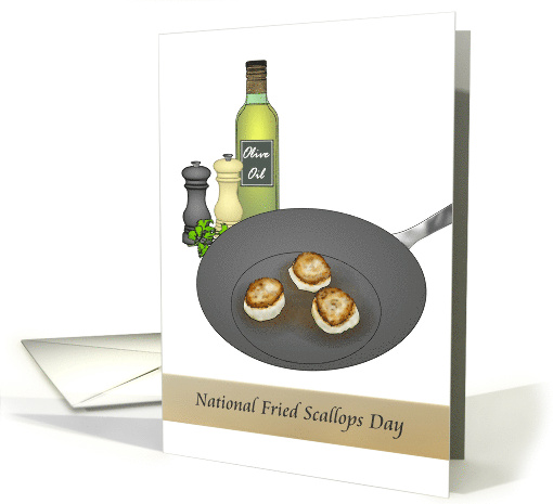National Fried Scallops Day Scallops in Pan Oil Salt and... (1554206)