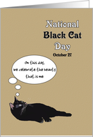 National Black Cat Day Celebrating the Beauty of Black Cats card