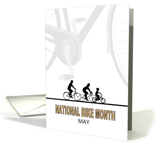 National Bike Month Family Biking Together card (1554356)