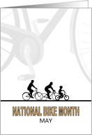 National Bike Month Family Biking Together card