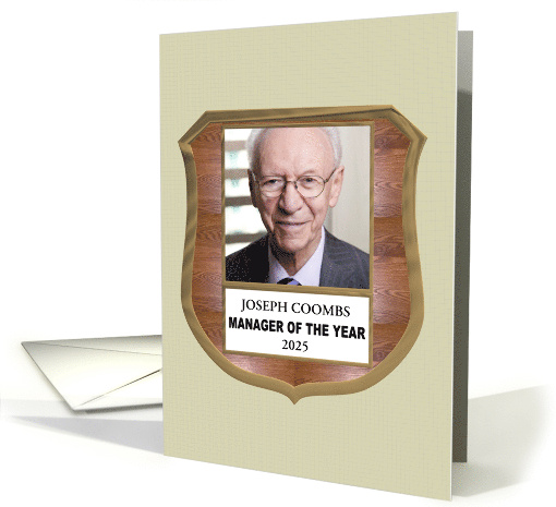 Manager of the Year Custom Photograph Name Year Photocard card