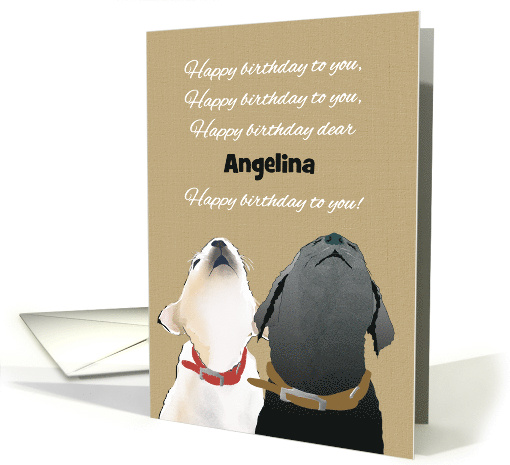 Two Dogs Howling Birthday Song Custom card (1555964)
