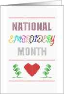 National Embroidery Month A Work of Art card