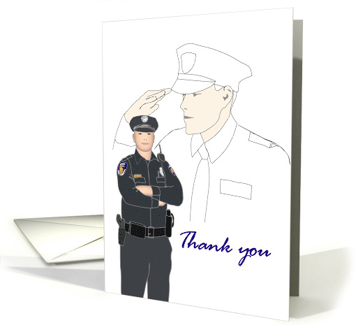 Thank You Policeman, God Keep You Safe, Christian card (1557752)