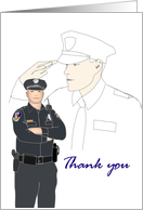 Thank You Policeman, God Keep You Safe, Christian card