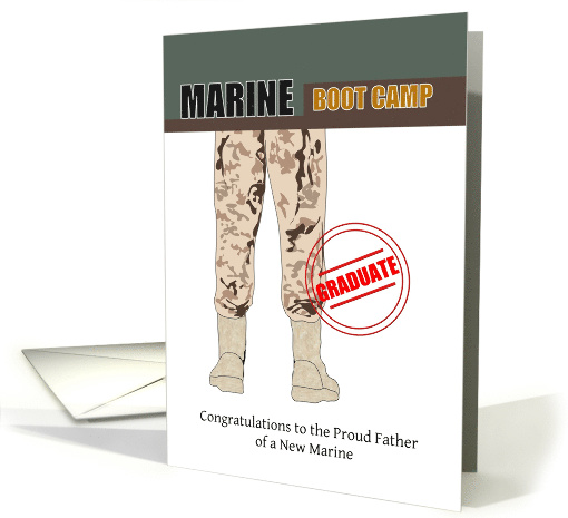 For Proud Father of New Marine Graduate Son from Marine Boot Camp card