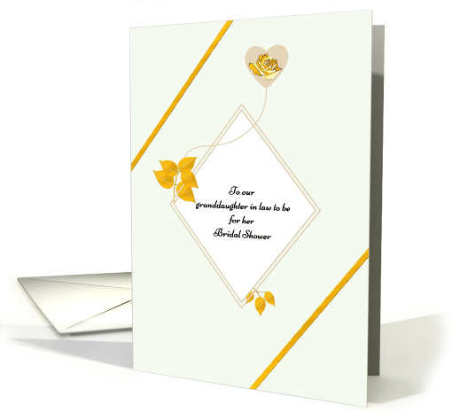 Granddaughter in Law To Be Bridal Shower Golden Floral... (1558606)