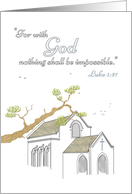For With God Nothing Shall Be Impossible Prayer Card For Homeless card