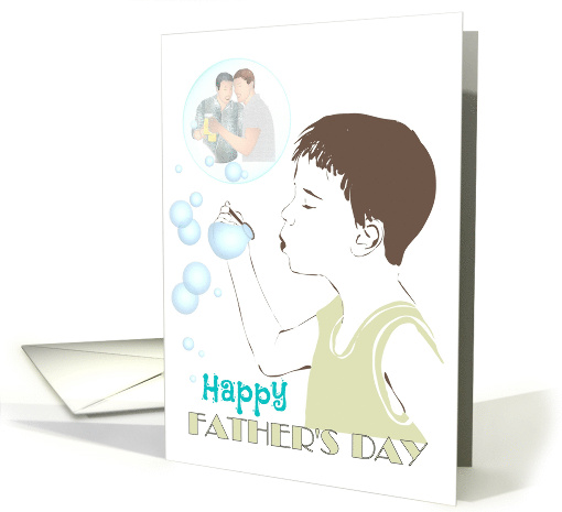 Gay Parents Father's Day Dads Drinking Beer Son Blowing... (1559526)