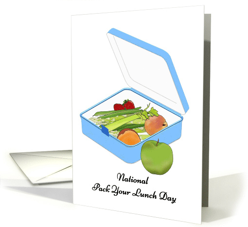 National Pack Your Lunch Day Healthy Packed Lunch in a Box card