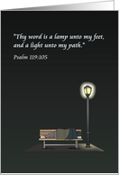 A Lamp Unto my Feet A Light Unto my Path Prayer Card for Homeless card