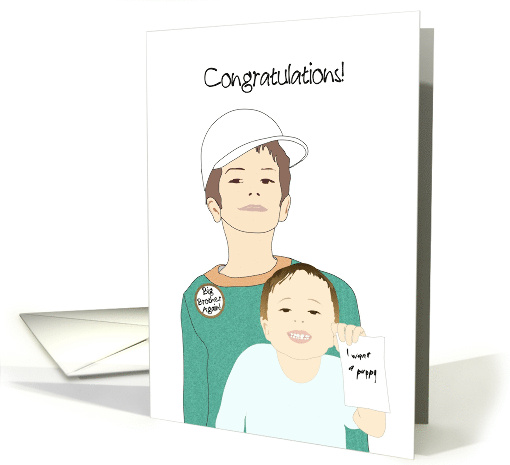 Becoming Big Brother Again Other Sibling Wants a Puppy card (1560464)