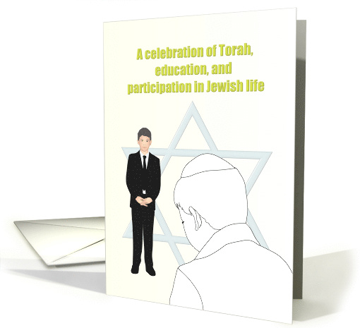 Confirmation Commitment to Jewish Life Young Man in Suit and Tie card