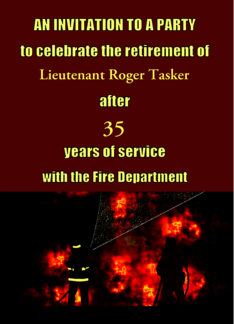 Firefighters in Action Firefighter Retirement Party Invite Custom