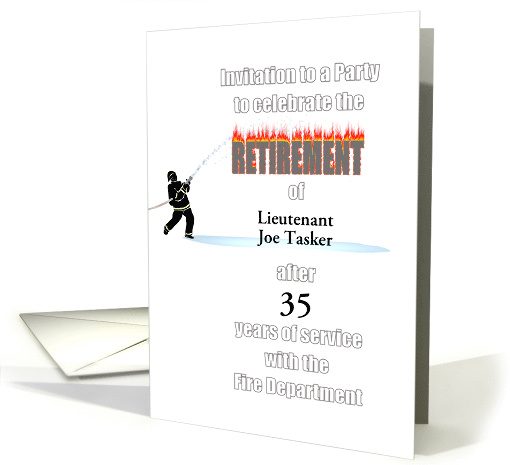 Party Invitation Firefighter Retiring Custom Name and... (1561034)