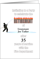 Party Invitation Firefighter Retiring Custom Name and Service Years card