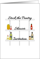 Stock the Pantry Shower Invitation Groceries on Shelves card