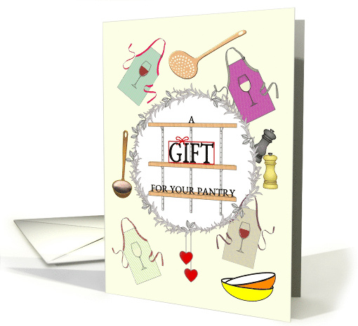 Stock Pantry Shower Gift Card Aprons Kitchen Utensils card (1563786)