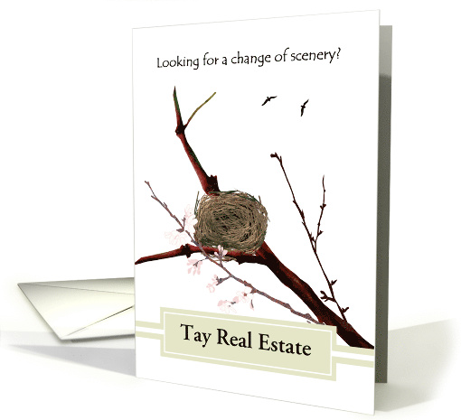 Real Estate Custom Introduction to Clients Change of Scenery Nest card