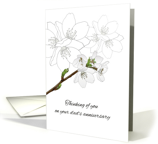 Remembering Your Dad Beautiful White Blossoms card (1564688)