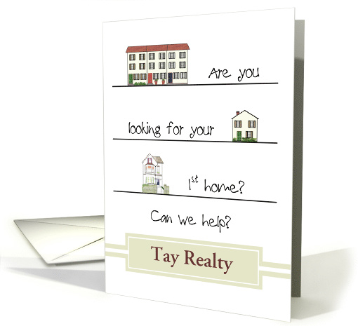 Real Estate Custom Introduction to Clients, Looking for 1st Home card