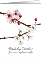 Birthday for Niece in Law Pretty Pink and White Blossoms on Branches card