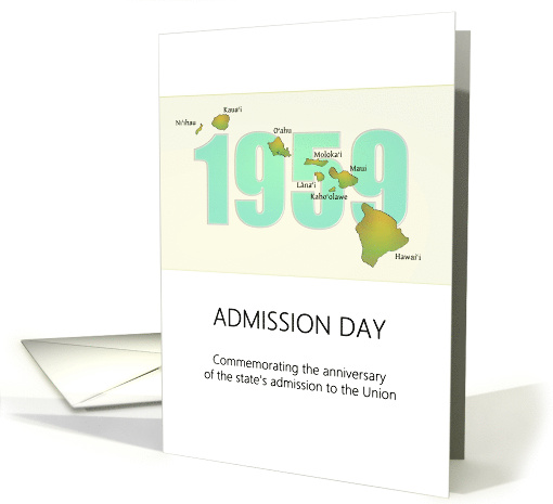 Commemorating Hawaii Admission Day Hawaii State card (1565458)