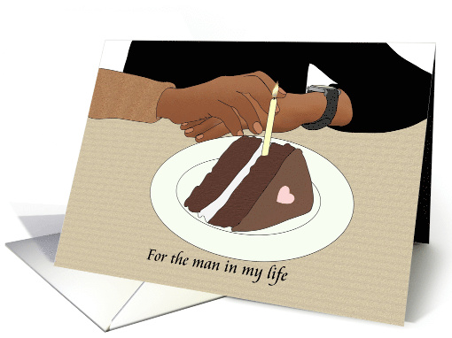 Gay Boyfriend's Birthday Clasping Hands Across Table... (1565624)