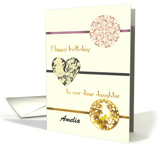 Birthday for Daughter Patterned Heart Floral... (1565686)