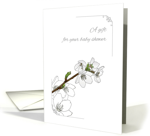 Baby Shower Gift Beautiful Blossoms Colored and in Profile card