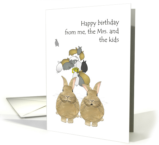 Birthday from All of Us, the Whole Bunny Family card (1566596)