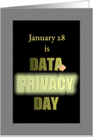 Data Privacy Day Privacy is as Important as Security card