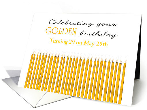 Golden Birthday Turning 29 on the 29th Custom Month card (1567104)