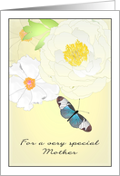 Mother’s Day Mother Who Has Suffered Miscarriage Butterfly Peonies card