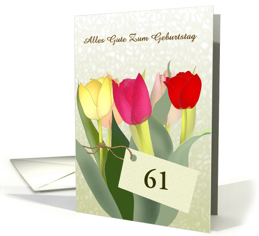 Alles Gute Zum Geburtstag Colorful Tulips Custom Age card (1568472)