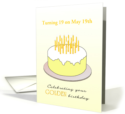 Golden Birthday Turning 19 on the 19th Custom Month card (1568496)