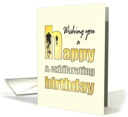 Birthday for Cycling Enthusiast Two Cyclists card (1568600)
