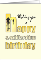 Birthday for Cycling Enthusiast Two Cyclists card